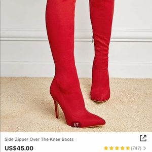 Thing high red boots